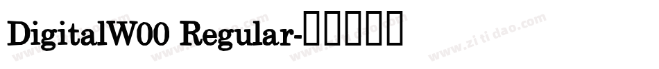 DigitalW00 Regular字体转换